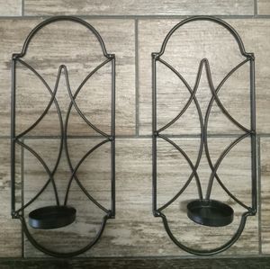 Set of 2 Metal Wall Sconces
